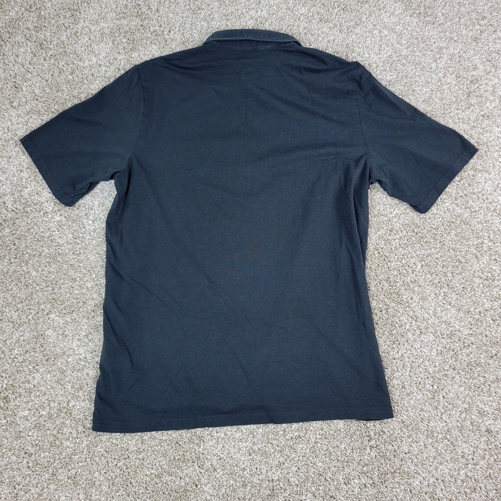 Criquet Mens Large Solid Black Performance Stretch Golf Polo Short Sleeve - Picture 3 of 6